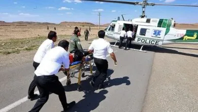 انتقال مصدوم سقوط از ارتفاع با هواپیمای اورژانس استان تهران